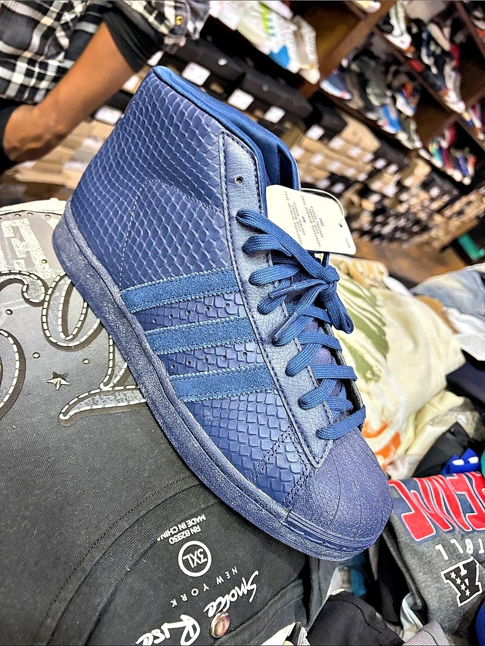 adidas Pro Model 2G Blue Snakeskin Sneakers